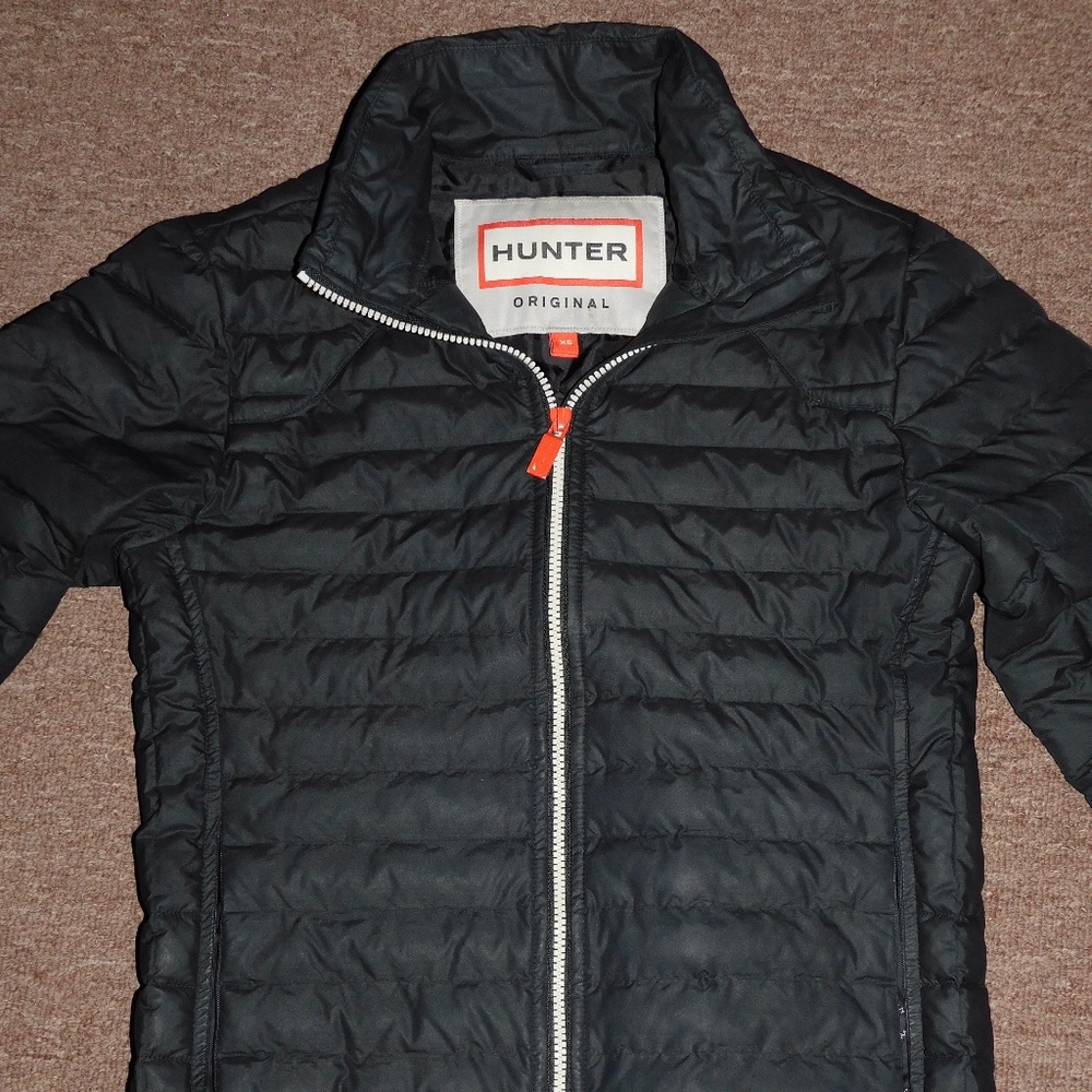HUNTER black puffer jacket coat Women XS